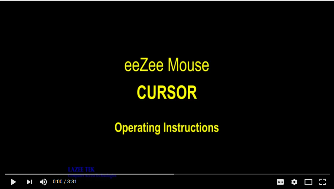 eezee mouse Cursor operating instructions video